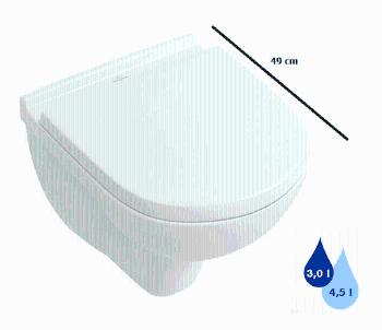 Wc závesné Villeroy & Boch O.Novo zadný odpad 56881001