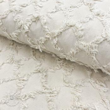 Bavlnená látka Ruffled Diamonds ecru