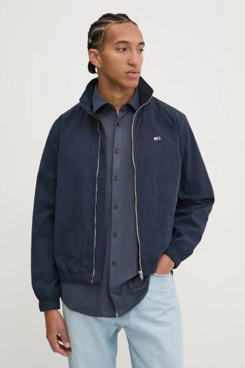 Bunda Tommy Jeans pánska, tmavomodrá farba, prechodná, oversize, DM0DM20655