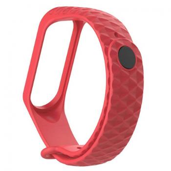 BStrap Silicone Diamond remienok na Xiaomi Mi Band 3/4, red (SXI007C07)