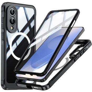 DUAL MAGSAFE Obojstranný ochranný kryt pre Samsung Galaxy S25 Edge čierny