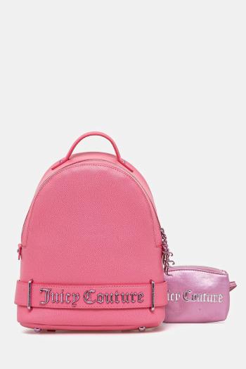 Ruksak Juicy Couture Jasmine dámsky, ružová farba, malý, s nášivkou, BIJJM3061WVP000