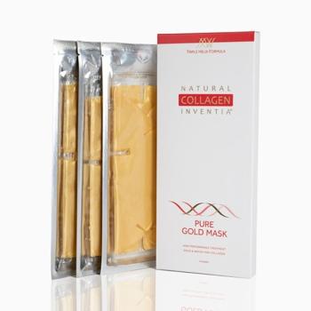INVENTIA Živý prírodný kolagén Nano Gold Facial Mask 3 kusy