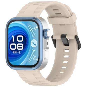 RIBBED Silikónový remienok pre Huawei Watch Fit 4 / Fit 4 Pro béžový