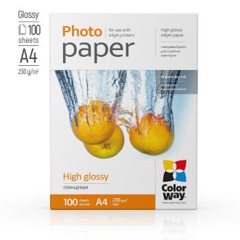 COLORWAY FOTOPAPIER CW VYSOKO LESKLY 230G/M2,100KS,A4 (PG230100A4)