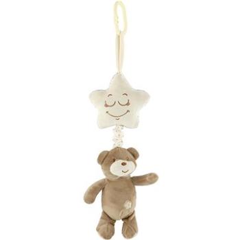 Teddies Medveď s hviezdou plyš záves na postieľku naťahovací hrací strojček (5904209891122)