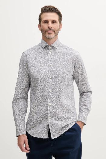 Bavlnená košeľa United Colors of Benetton biela farba, slim, s talianskym golierom, 56UAUQ05W