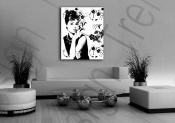 Ručne maľovaný POP Art obraz Audrey Hepburn