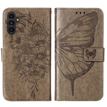 ART BUTTERFLY Peňaženkový obal pre Samsung Galaxy A25 5G šedý