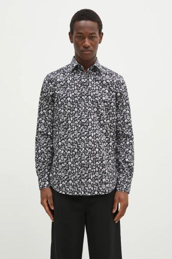 Bavlnená košeľa Paul Smith pánska, čierna farba, slim, s klasickým golierom, M1R-800P-P02609