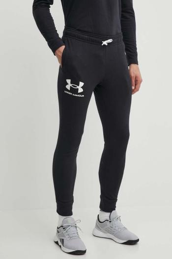 Nohavice Under Armour 1361642-001, pánske, čierna farba, jednofarebné