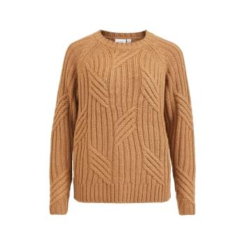 Vila  Knit Malina L/S - Toasted Coconut  Svetre Hnedá