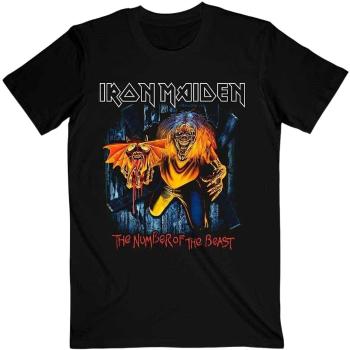 Iron Maiden Tričko Number Of The Beast Eddie Panel Burst Unisex Black M