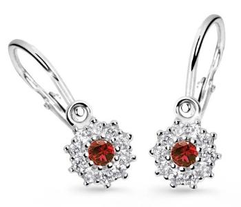 Cutie Jewellery Detské náušnice z bieleho zlata C2749-10-X-2 červená