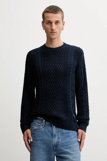 Bavlnený sveter Tommy Jeans tmavomodrá farba, ľahký, DM0DM22101