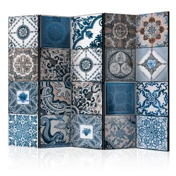 Paraván Blue Arabesque Dekorhome 225x172 cm (5-dielny)