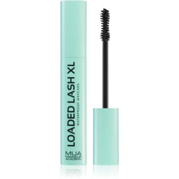 MUA Makeup Academy Loaded Lash XL vízálló göndörítő és nagyobbító szempillaspirál árnyalat Black 8 g