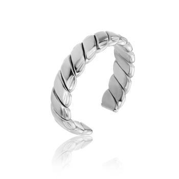 Marc Malone Otevřený ocelový prsten Morgan Silver Ring MCJ.R1025