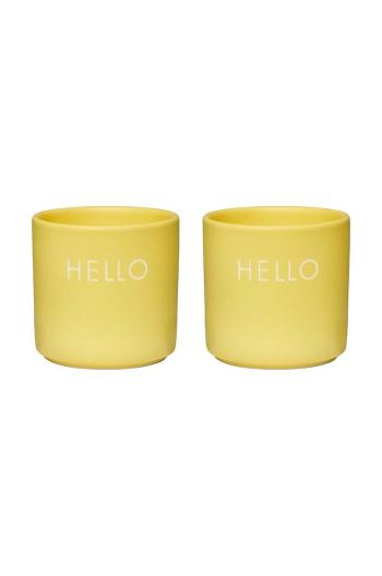 Sada pohárov na vajíčka Design Letters Yello Hello 2-pak