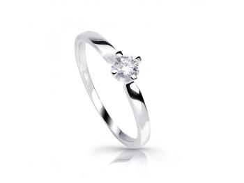 Cutie Diamonds Krásny zásnubný prsteň z bieleho zlata s diamantom DZ6898-4041-10-X-2 54 mm