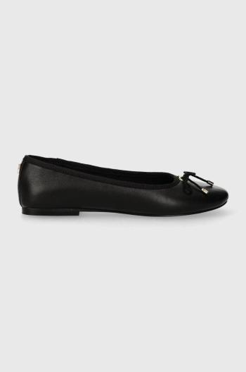 Kožené balerínky Steve Madden Blossoms čierna farba, SM11002909