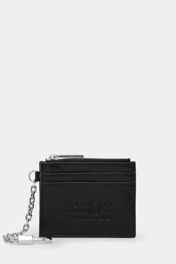 Kožená peňaženka MM6 Maison Margiela čierna farba, SA5UI0021.P7253