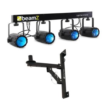 Beamz Light Set 4- LED svetelný efekt sada 5 ks. s držiakom na stenu