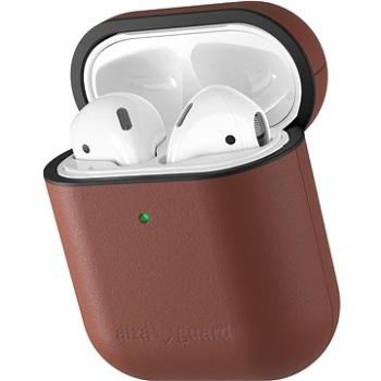AlzaGuard Genuine Leather Case na AirPods 1. a 2. generácie hnedé (AGD-ACL003C)