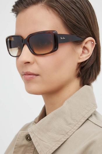 Slnečné okuliare Ray-Ban dámske, hnedá farba, 0RB4389
