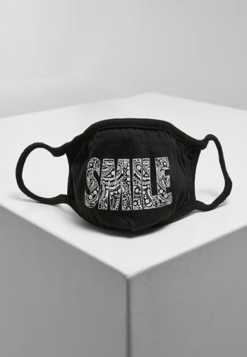 Mr. Tee Smile Face Mask black - UNI