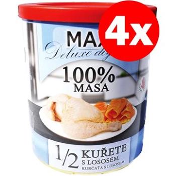 MAX deluxe 1/2 kuraťa s lososom 800 g, 4 ks (8594025081691)