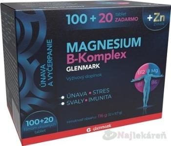 GLENMARK Magnesium B-Komplex + Zinok, 100+20 tbl