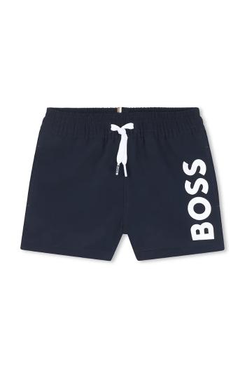 Plavkové šortky pre bábätká BOSS tmavomodrá farba, J52069