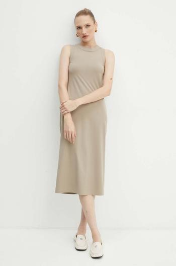 Šaty Max Mara Leisure béžová farba, midi, priliehavá, 2426626027600