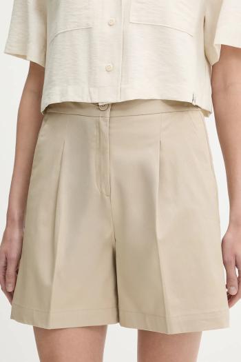 Šortky United Colors of Benetton béžová farba, jednofarebné, vysoký pás, 40FAD901U