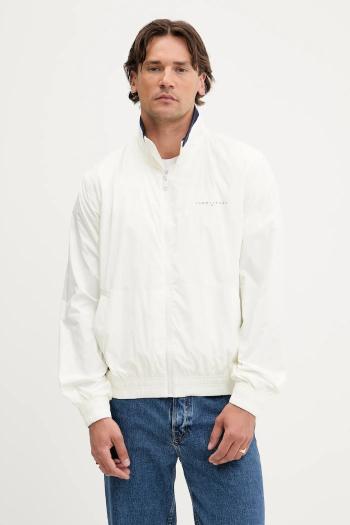 Bunda Tommy Jeans béžová farba, prechodná, DM0DM21667