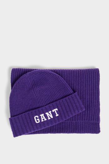 KÉSZLET SAPKA ÉS SÁL GANT BEANIE SCARF GIFT SET PANSY PURPLE