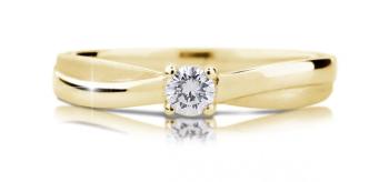 Cutie Diamonds Luxusný zásnubný prsteň zo žltého zlata s briliantom DZ6817-1906-10-X-1 51 mm