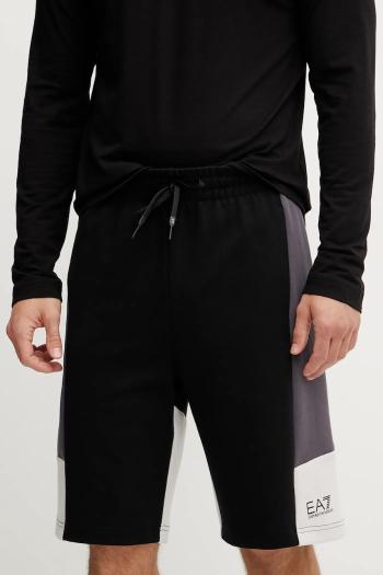 Šortky EA7 Emporio Armani pánske, čierna farba, AF12660.7M000280