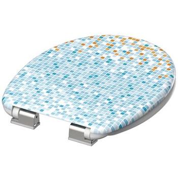 WC sedadlo SCHÜTTE MOSAIK BLAU-ORANGE | Duroplast, Soft Close (9002560799265)