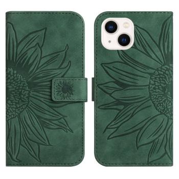 ART SUNFLOWER Peňaženkové puzdro s remienkom Apple iPhone 15 zelené