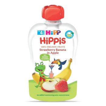 HIPP 100% ovocie jablko banán jahoda BIO 100 g