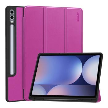 ENKAY LEATHER Zaklápací obal pre Samsung Galaxy Tab S10+ fialový