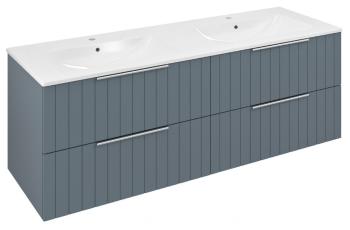 SAPHO - CIRASA umývadlová skrinka s dvojitým umývadlom 141x54x46cm, siena strip CR141-4242S-21