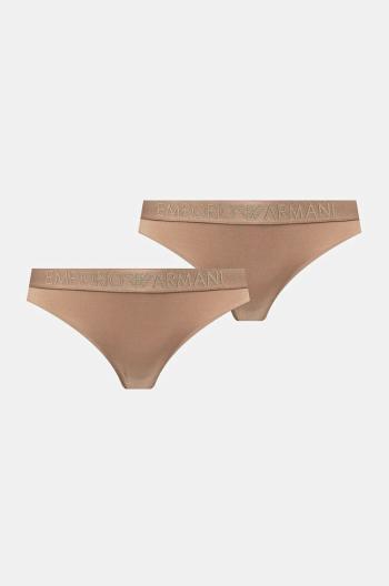 Tangá Emporio Armani Underwear 2-pak béžová farba, 163333 4F235