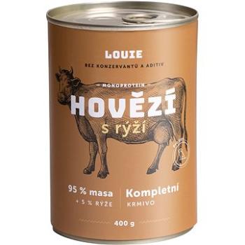 Louie Kompletné krmivo – hovädzie a bravčové (95 %) s ryžou (5 %) 400 g (8595174345511)