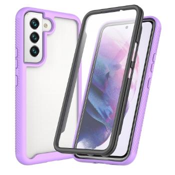 DUAL Obojstranný kryt s fóliou Samsung Galaxy S22 5G fialový