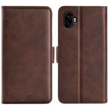SIDE Peňaženkové puzdro pre Samsung Galaxy Xcover 7 Pro tmavohnedé