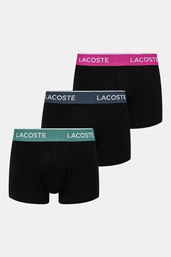 Boxerky Lacoste 3-pak pánske, čierna farba, 5H1297