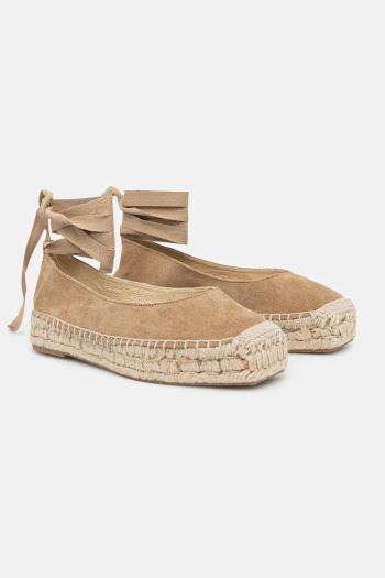 Semišové espadrilky Answear.LAB béžová farba